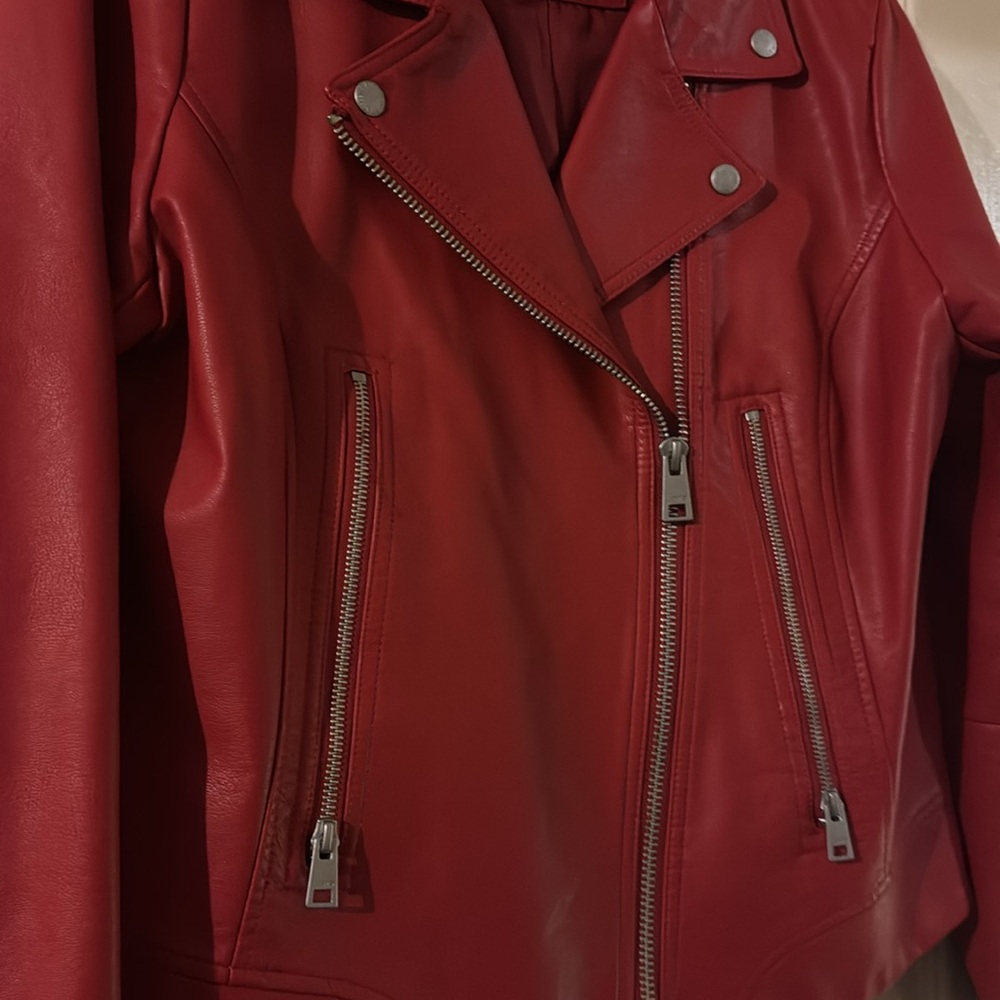Levi Strauss & Company Red Stunning Jacket Size Large With Silver Hardware - Picture 8 of 12